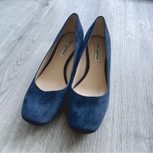 Karl Lagerfeld Blue Suede Pumps